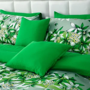 5 PCs Single Comforter Set-Green Gold