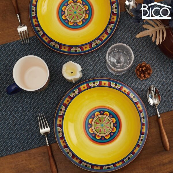 Ceramic 35oz Dinner Bowls, Set of 4, for Pasta, Salad, Cereal, Soup & Microwave & Dishwasher Safe