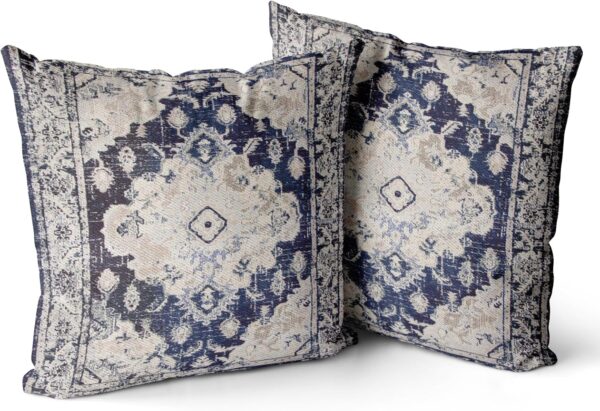 Soft Pillow Case Cushion Cover Pillowcase for Couch Sofa Bed Decorative (Navy Blue)