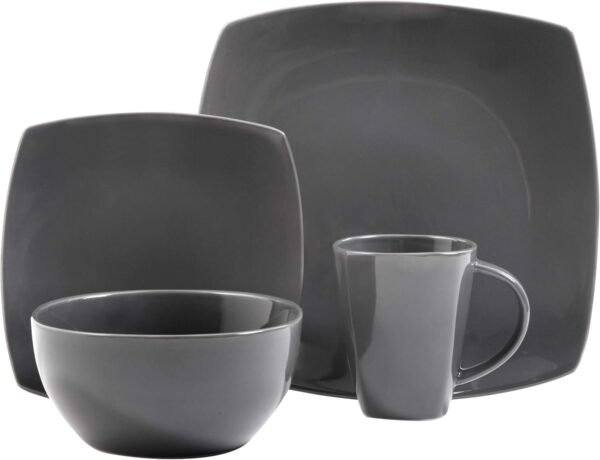 Lounge Square Reactive Glaze Dinnerware Set - Image 3