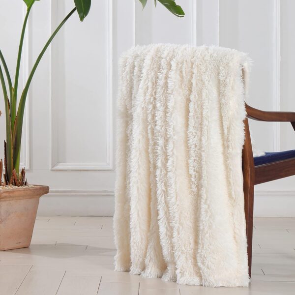 Decorative Extra Soft Fuzzy Faux Fur Throw Blanket 50" x 60"
