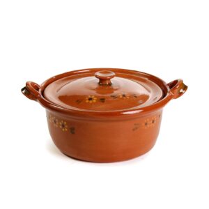 Mexican Clay Lidded Cazuela Pot