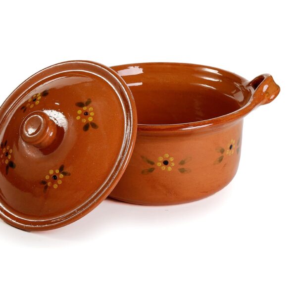 Mexican Clay Lidded Cazuela Pot