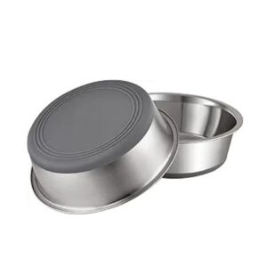 Nonslip Stainless Steel Dog Bowls, 3.8 US Cup, 2 Count