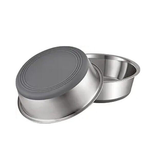 Nonslip Stainless Steel Dog Bowls, 3.8 US Cup, 2 Count