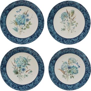 Blue 16 pc Dinnerware Set, Service for 4, Multicolor