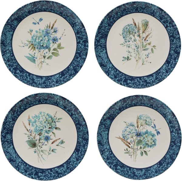 Blue 16 pc Dinnerware Set, Service for 4, Multicolor