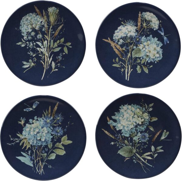 Blue 16 pc Dinnerware Set, Service for 4, Multicolor