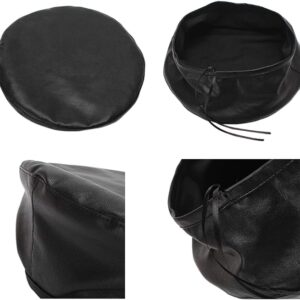 Women Beret Hat PU Leather Beret French Black Beret Artist Beret Cap