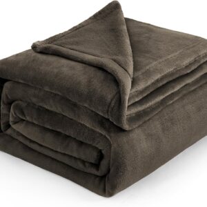 Fleece Blankets Queen Size Brown