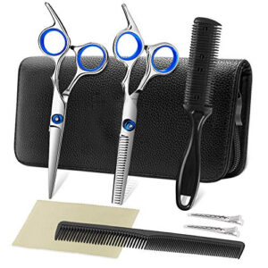 Hair Cutting Scissors Set Professional Stainless Steel Haircut Kit Cutting and Thinning Scissors