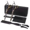 Sharp and Effective: Beauty Zone USA hair cutting scissors are crafted from high-quality steel, featuring fine blades that ensure sharpness and long-lasting durability. Superior Quality: Made from 100% Japanese stainless steel, Beauty Zone USA scissors have hand-sharpened thinning and razor edges for smooth, precise haircuts without causing damage or split ends. The soft inner rubber rings reduce friction, making them comfortable to use. Modern and Sleek Design: Beauty Zone USA scissors feature a modern, sleek design and are manufactured with premium stainless steel, giving them a glossy and shiny finish. Convenient to Use: The Beauty Zone USA hairdressing scissors kit includes a range of accessories, allowing users to easily achieve the perfect look. The shorter thumb handle reduces overextension of the thumb and wrist, relaxing the elbow and wrist for optimal ergonomics. Perfect for salon professionals, barbers, and home use.