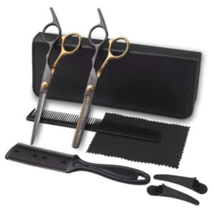 Sharp and Effective: Beauty Zone USA hair cutting scissors are crafted from high-quality steel, featuring fine blades that ensure sharpness and long-lasting durability. Superior Quality: Made from 100% Japanese stainless steel, Beauty Zone USA scissors have hand-sharpened thinning and razor edges for smooth, precise haircuts without causing damage or split ends. The soft inner rubber rings reduce friction, making them comfortable to use. Modern and Sleek Design: Beauty Zone USA scissors feature a modern, sleek design and are manufactured with premium stainless steel, giving them a glossy and shiny finish. Convenient to Use: The Beauty Zone USA hairdressing scissors kit includes a range of accessories, allowing users to easily achieve the perfect look. The shorter thumb handle reduces overextension of the thumb and wrist, relaxing the elbow and wrist for optimal ergonomics. Perfect for salon professionals, barbers, and home use.