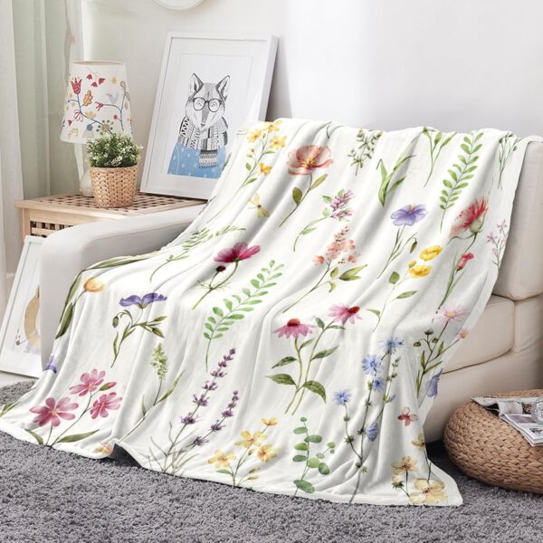 Wildflowers Throw Blanket